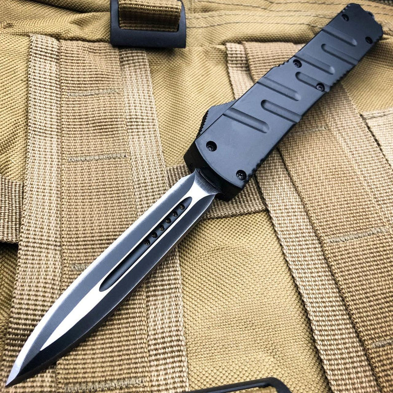 Black Infiltrator OTF Knife - BLADE ADDICT