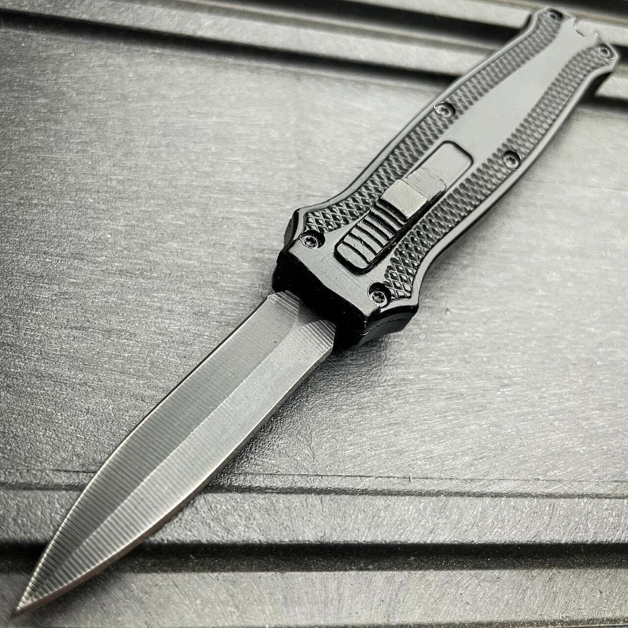 Mini Black Automatic OTF Knife Stainless Steel