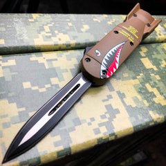 Shark Bomb FIGHTER OTF Bronze Double Sided Blade - BLADE ADDICT