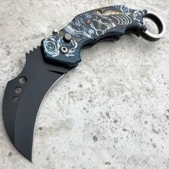 Skeleton Auto Karambit D - BLADE ADDICT