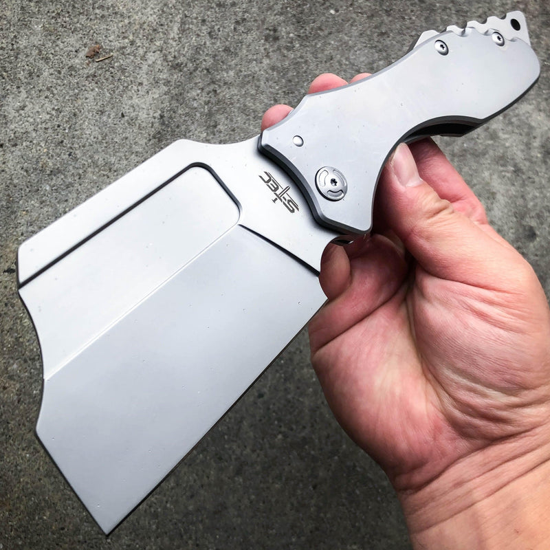 Giant Broad Head "HULK" Folding Cleaver - BLADE ADDICT