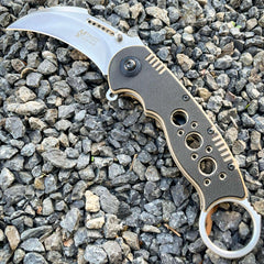 Military Tactical Karambit Blade Folding Claw Pocket Knife w G10 Handle NEW - BLADE ADDICT