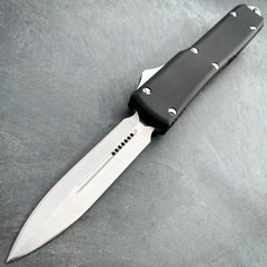Rampage GHOST OTF Silver - Double Sided Blade - BLADE ADDICT