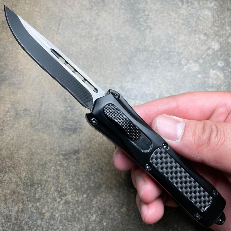 7" Torpedo Carbon Fiber OTF Single Sided Blade - BLADE ADDICT