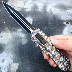 Everyday Carry Combat OTF Knives Skull Camo - BLADE ADDICT