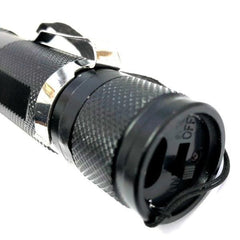 Black Tactical MILITARY Metal Stun Gun 499 MV LED Flashlight Rechargeable NEW - BLADE ADDICT