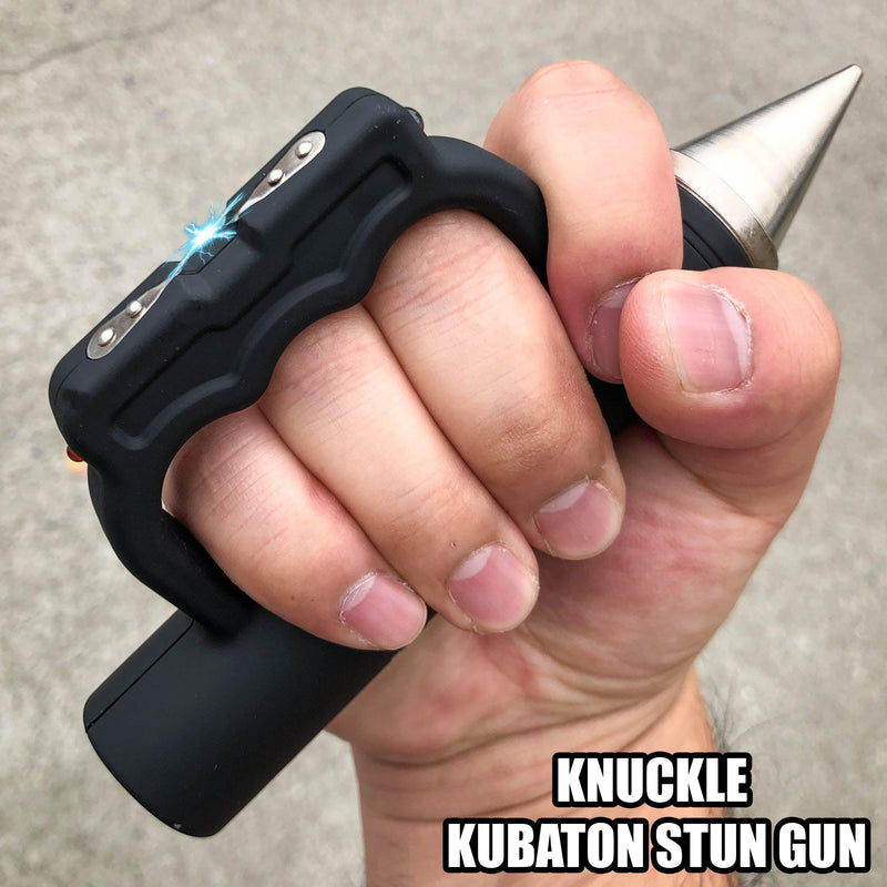 POLICE 519 Stun Gun Knuckle Flashlight Rechargeable Black