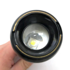 Metal POLICE Stun Gun 999MV Rechargeable LED Zoom Flashlight w/ Case - BLADE ADDICT