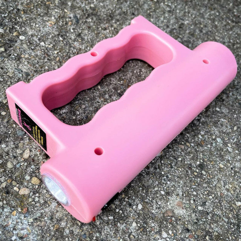 Double Down 23,000,000 Knuckle Stun Gun w/ Light Pink - BLADE ADDICT