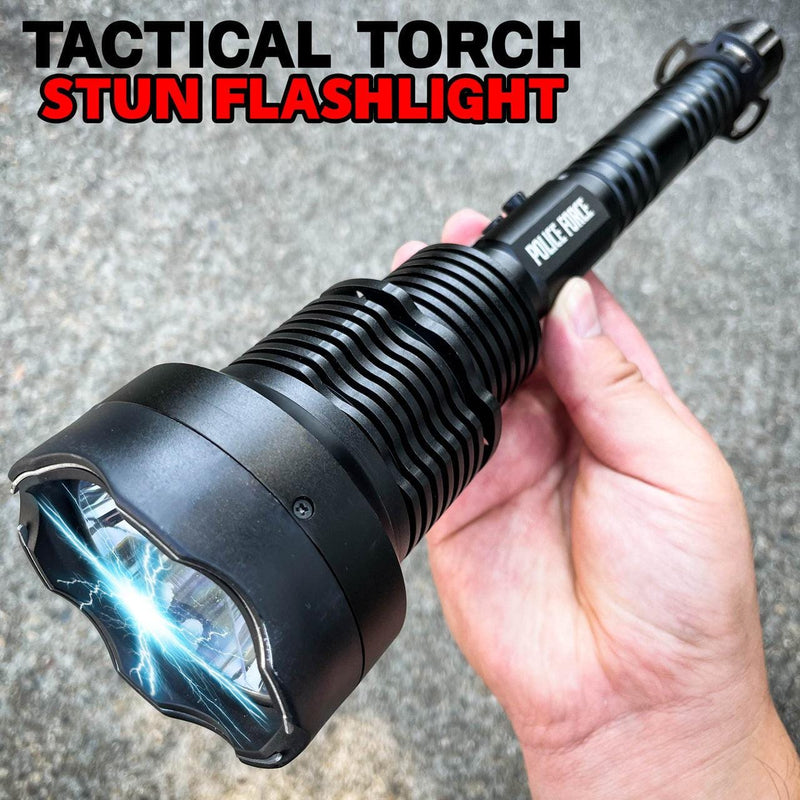 Police Force Tactical Torch Stun Flashlight 17,000,000 - BLADE ADDICT