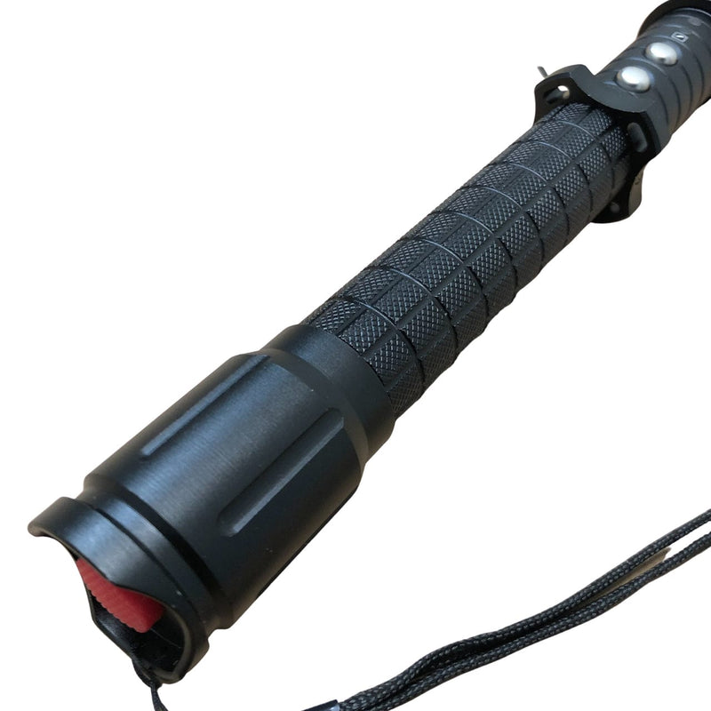 STINGTEC 17" LONG Metal POLICE Stun Gun 350 Million Volt Rechargeable + LED Flashlight - BLADE ADDICT