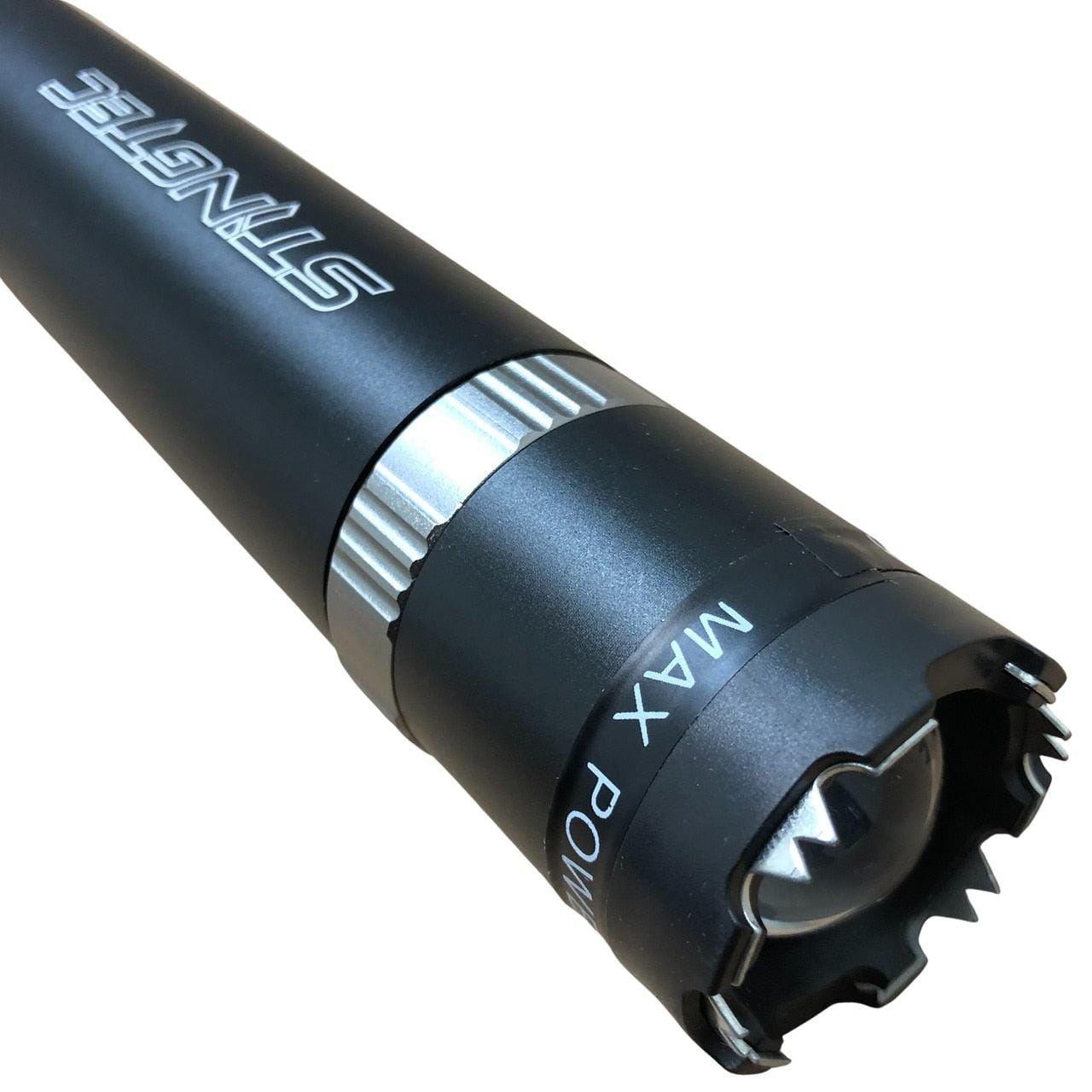 Long Led Flashlight STINGTEC High Power Tactical POLICE Stun Gun LONG LED Flashlight Shock ...