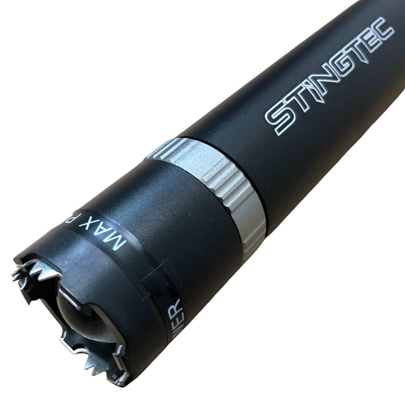 STINGTEC High Power Tactical POLICE Stun Gun LONG LED Flashlight Shock Torch NEW - BLADE ADDICT