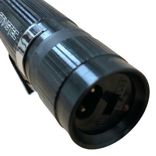 STINGTEC Tactical Stun Gun HIGH POWER Metal Rechargeable LED Flashlight - Black - BLADE ADDICT