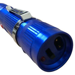 STINGTEC Tactical Stun Gun HIGH POWER Metal Rechargeable LED Flashlight - Blue - BLADE ADDICT