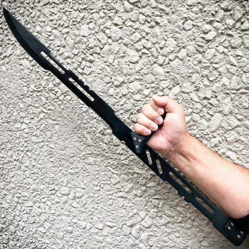 2 PACK COMBO 27.5" LARGE BLOOD RAYNE NINJA VAMPIRE MACHETE SWORD BLADE KNIFE - BLADE ADDICT