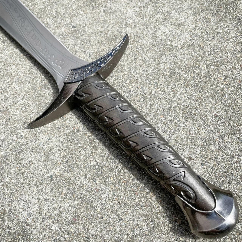 24" LORD OF THE RINGS Frodo MEDIEVAL ROMAN FANTASY DAGGER SWORD BLACK KNIFE - BLADE ADDICT