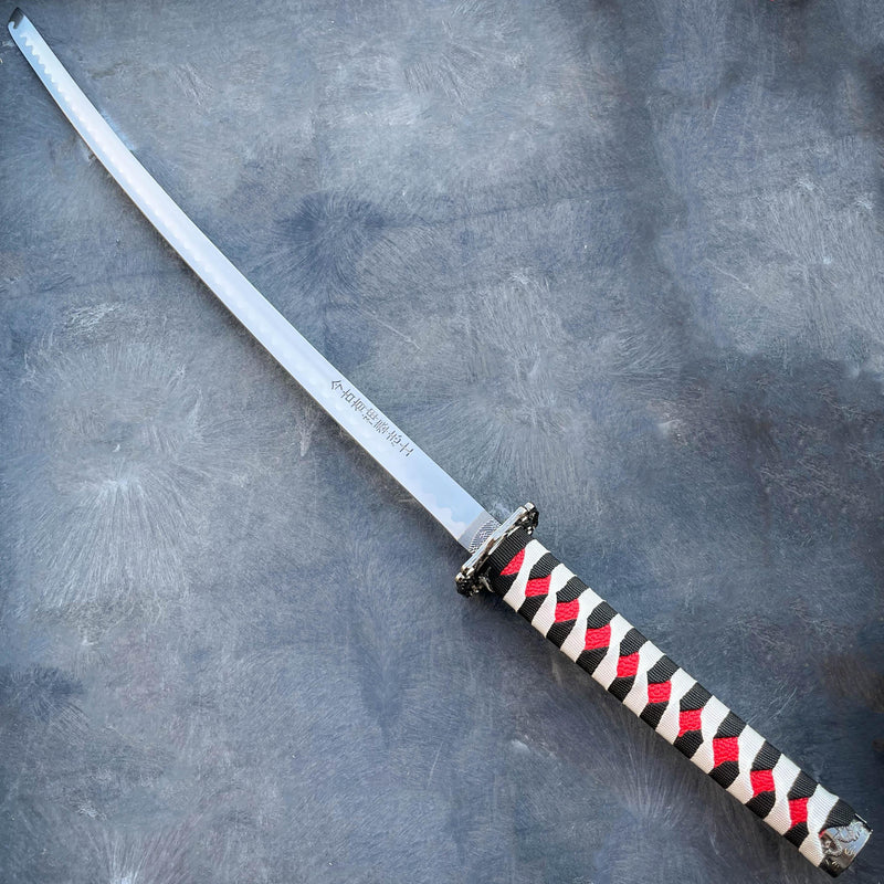 40" White Dragon SAMURAI NINJA Bushido KATANA Japanese KANJI Sword Blade - BLADE ADDICT