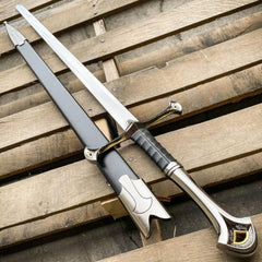 LOTR Medieval Crusader Sword FANTASY Blade D - BLADE ADDICT