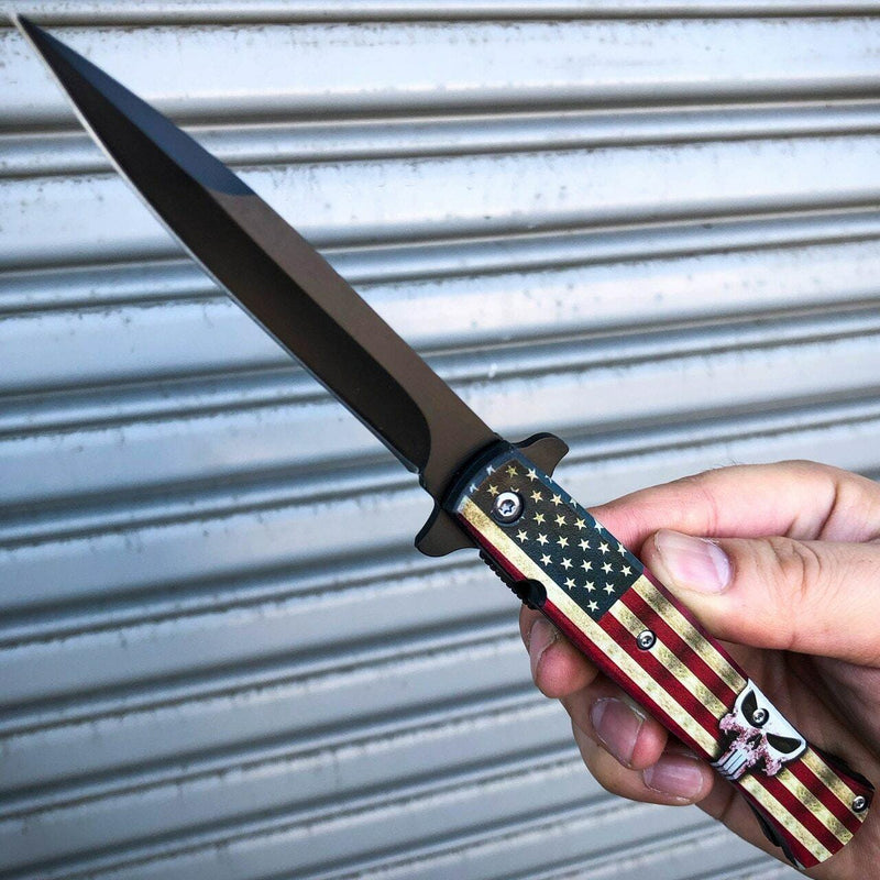 5PC AMERICAN USA FLAG PATRIOTIC KNIFE SET - BLADE ADDICT