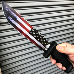 5PC AMERICAN USA FLAG PATRIOTIC KNIFE SET - BLADE ADDICT