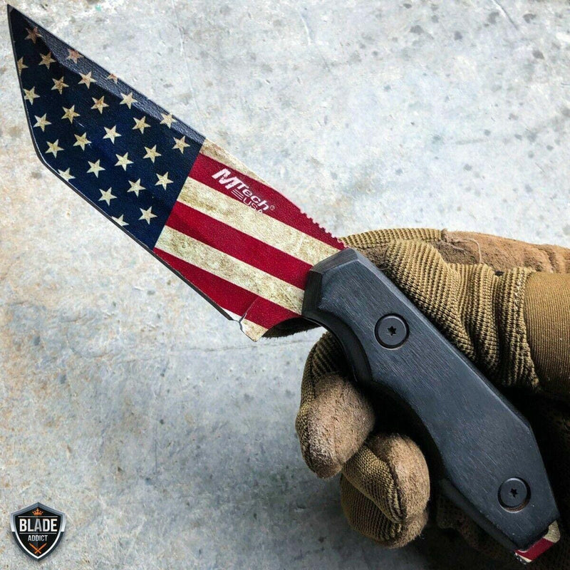 5PC AMERICAN USA FLAG PATRIOTIC KNIFE SET - BLADE ADDICT