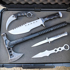 5PC Silver Tactical Set - BLADE ADDICT