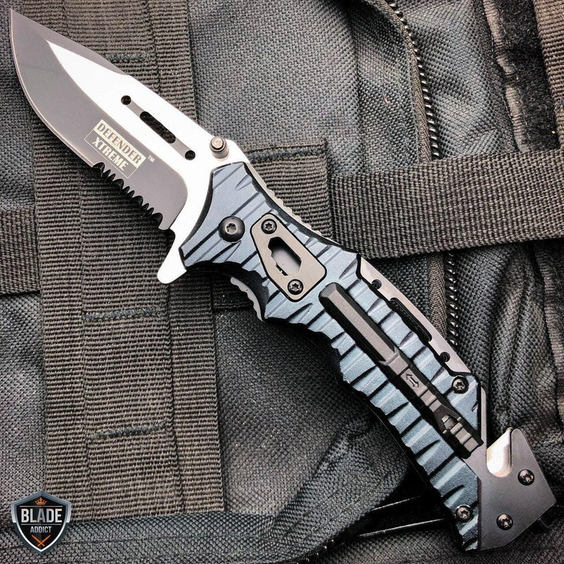 6PC BLACK CAMPING SURVIVAL SET - BLADE ADDICT
