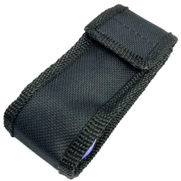 TACTICAL STUN GUN FLASHLIGHT + POCKET KNIFE + PEPPER SPRAY PURPLE SELF DEFENSE - BLADE ADDICT