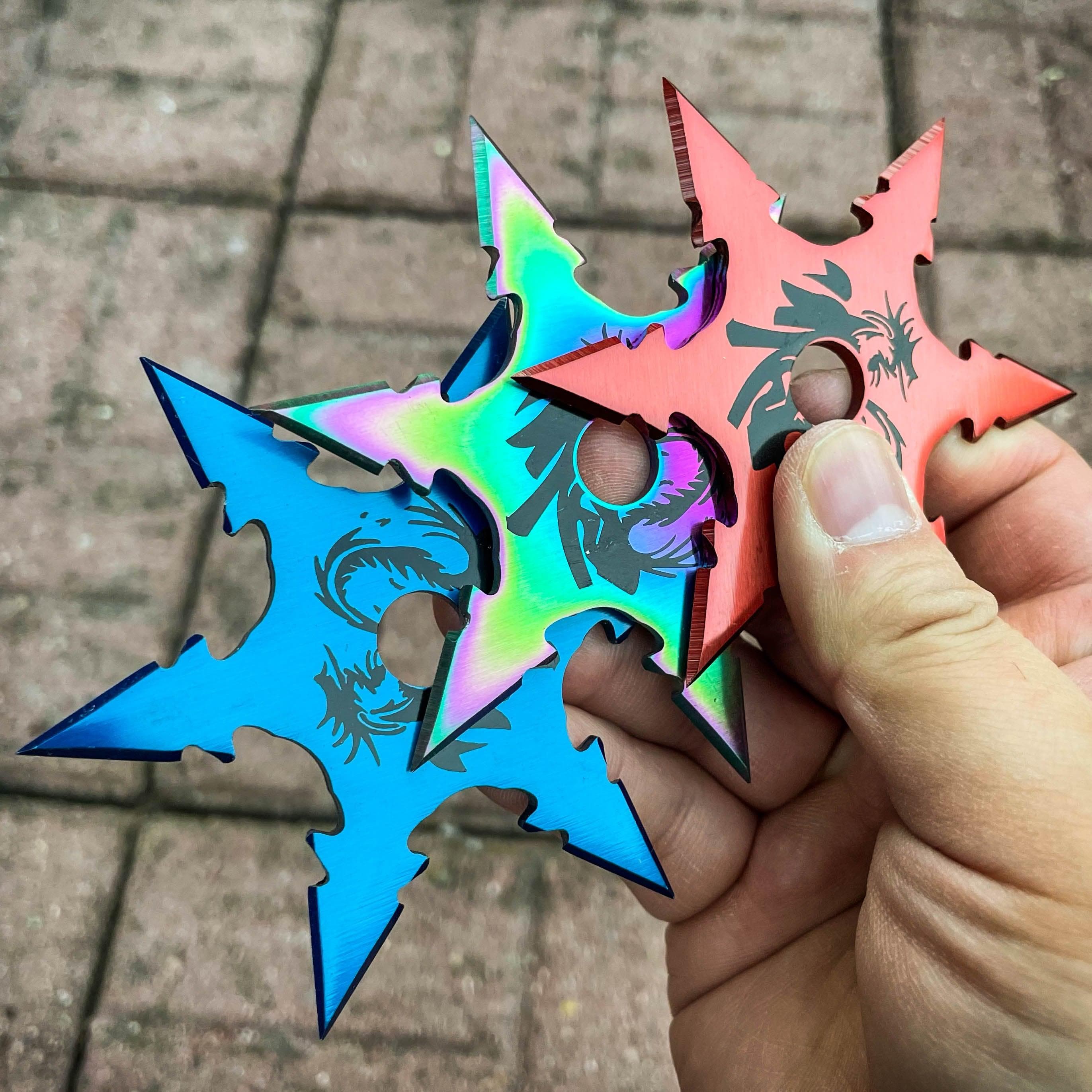 4PC Dragon Shuriken Throwing Ninja Stars - MEGAKNIFE