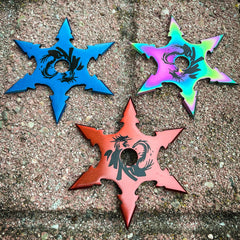 3 PC Set Ninja Throwing Stars Anime Shuriken Knife Blade Six-Sided - BLADE ADDICT