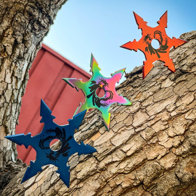 3 PC Set Ninja Throwing Stars Anime Shuriken Knife Blade Six-Sided - BLADE ADDICT