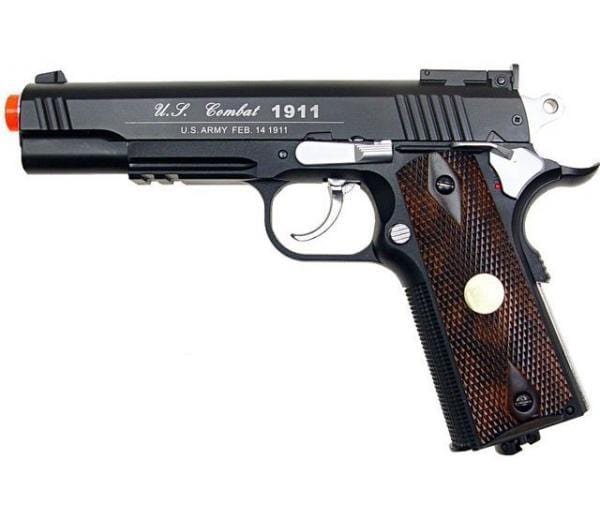 500 FPS NEW FULL METAL WG AIRSOFT M 1911 GAS CO2 HAND GUN PISTOL w/ 6mm BB BBs - BLADE ADDICT
