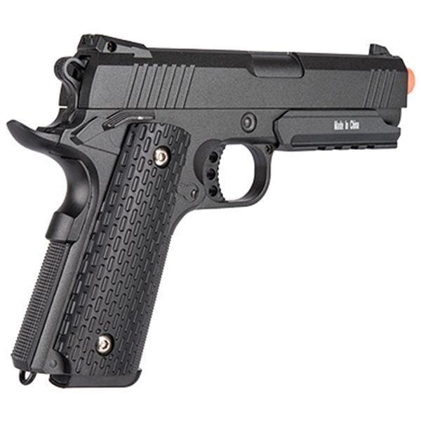 FULL SIZE METAL SPRING M1911 AIRSOFT PISTOL w/ HIP HOLSTER 6mm BB - BLADE ADDICT