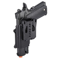 FULL SIZE METAL SPRING M1911 AIRSOFT PISTOL w/ HIP HOLSTER 6mm BB - BLADE ADDICT