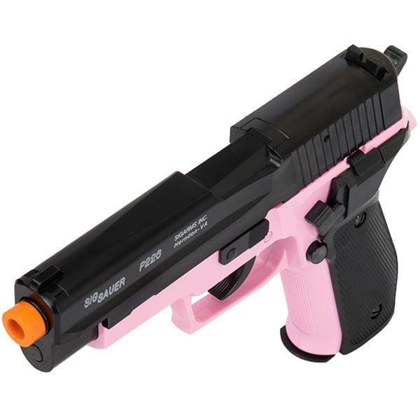 SIG SAUER P226 LICENSED PINK SPRING AIRSOFT PISTOL HAND GUN + 6mm BBs - BLADE ADDICT