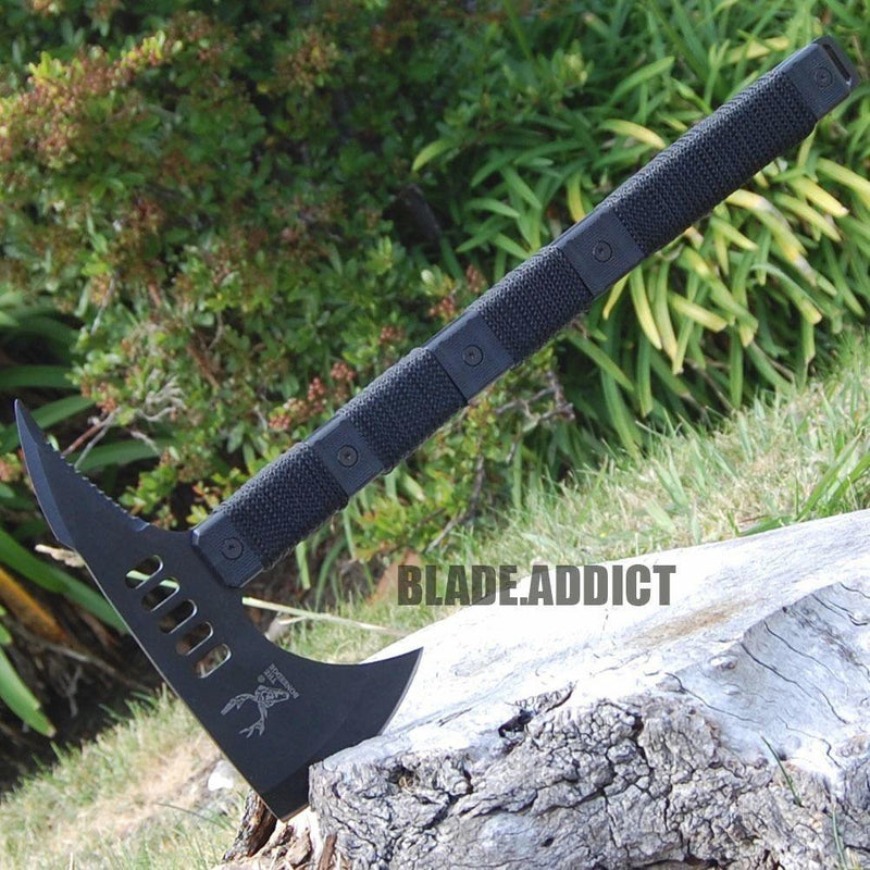 14.5" Tomahawk Tactical Throwing Hatchet Hunting Survival AXE Knife - BLADE ADDICT
