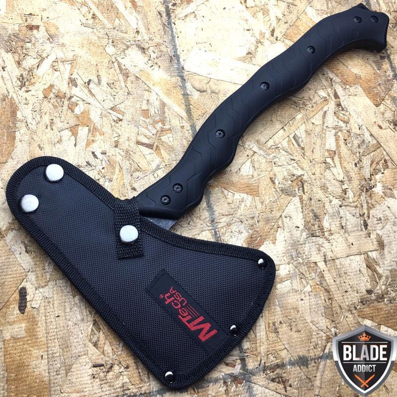 15" STONEWASH Battle Hatchet Axe - BLADE ADDICT