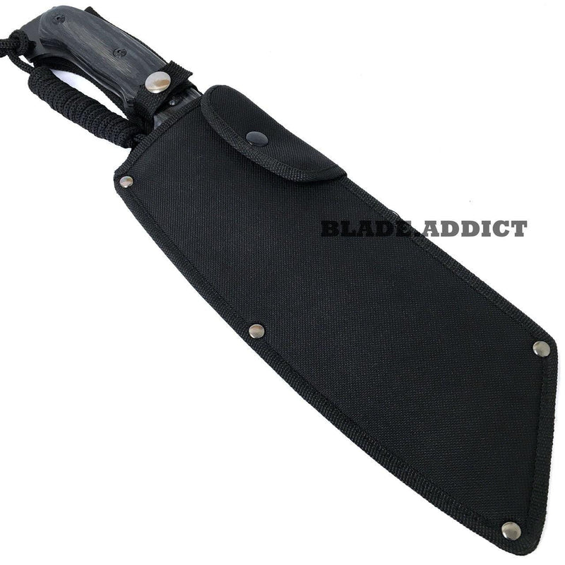 16" JUNGLE Cleaver MACHETE Full Tang Hunting Knife - BLADE ADDICT