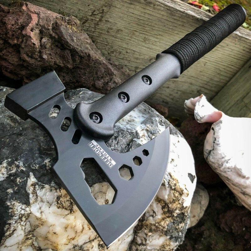17" CAMPING TOMAHAWK THROWING AXE BATTLE Hatchet Hunting Knife - BLADE ADDICT