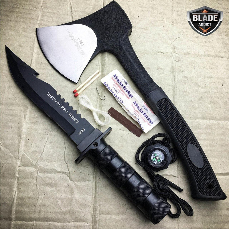 Tactical Hunting Knife And Axe - BLADE ADDICT