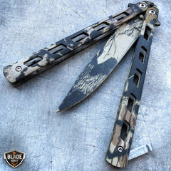 Striker Balisong Butterfly Knife Camo - BLADE ADDICT