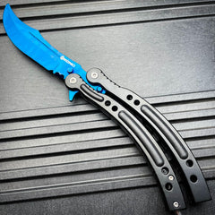 CSGO Butterfly Balisong Trainer - Blue Slaughter - BLADE ADDICT