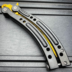 CSGO Butterfly Balisong Trainer - Gold Slaughter - BLADE ADDICT