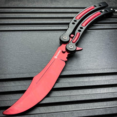 CSGO Butterfly Balisong Trainer - Red Slaughter - BLADE ADDICT