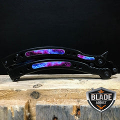 CSGO Butterfly Trainer Balisong - Black Galaxy - BLADE ADDICT