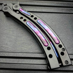 CSGO Butterfly Trainer Balisong - Black Galaxy - BLADE ADDICT