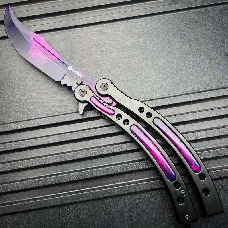 CSGO DOPPLER Practice Knife Balisong Butterfly Tactical Combat Trainer - BLADE ADDICT