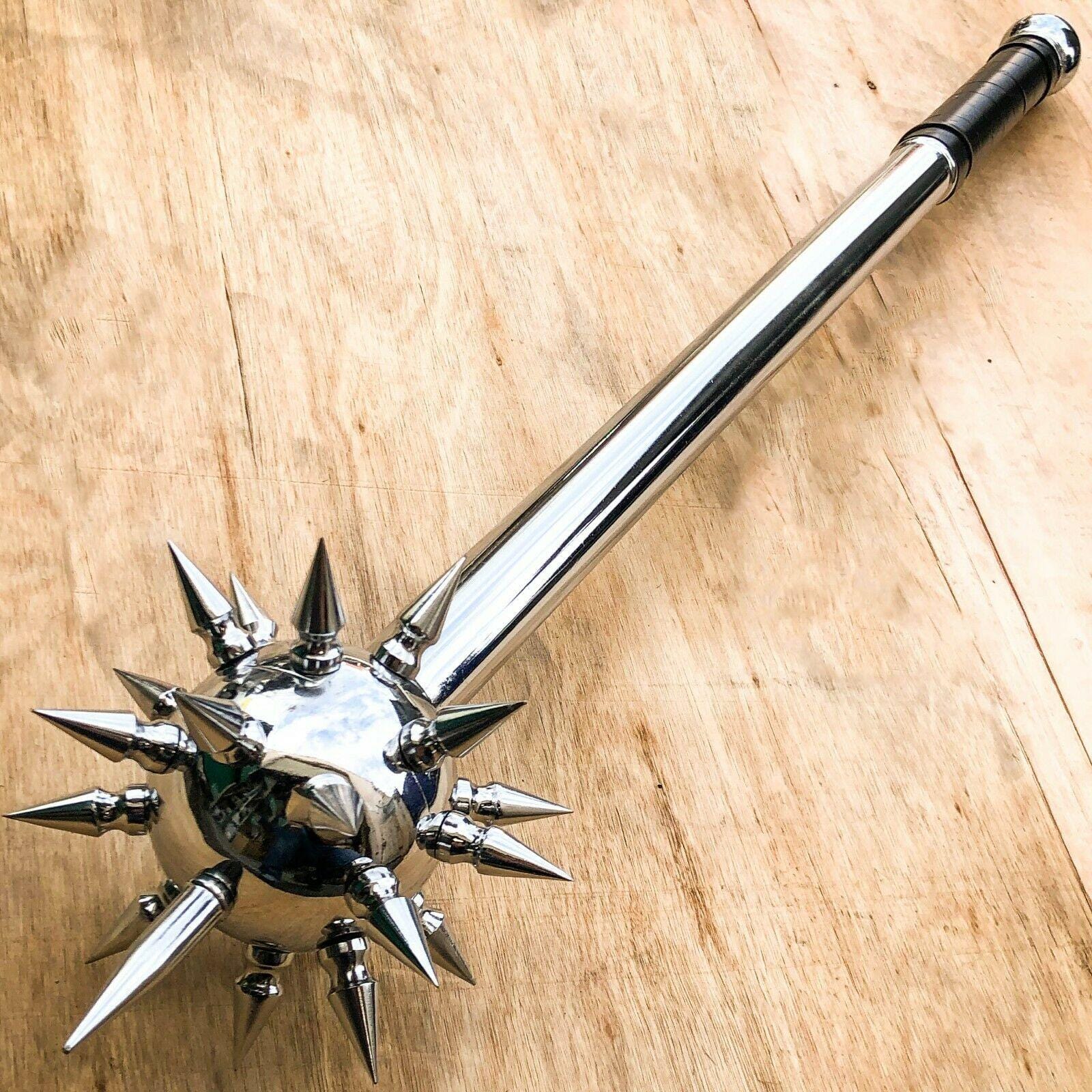 Medieval Spiked Ball Mace Black + Deadly Morning Star Morgenstern ...