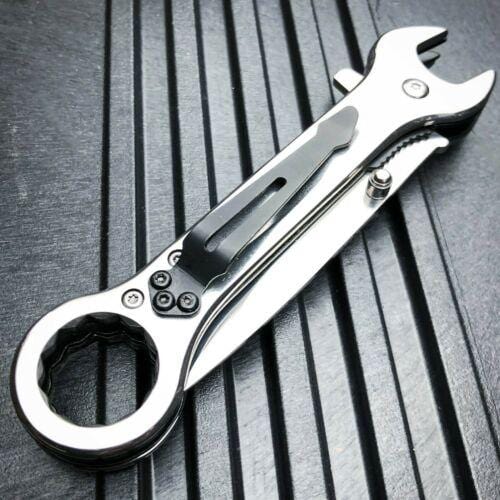 7.5" MULTI-TOOL WRENCH SPRING ASSISTED OPEN FOLDING POCKET KNIFE - BLADE ADDICT